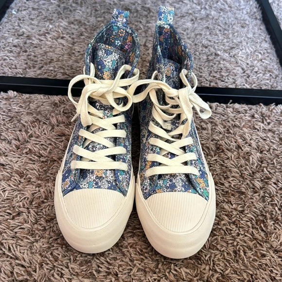 Zara Floral High Tops Size 39 (8.5 USA) - Picture 4 of 9